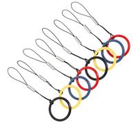 TEMPNAP Cordón Metálico para Teléfono Móvil 8 Piezas Plegable Anillo para Dedo y Llavero Antipérdida, Multicolor para Uso Diario y Eventos
