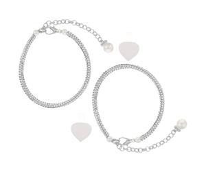 TEMPNAP Correas para Zapatos de Tacón Alto Tiras de Perlas y Pedrería, Desmontables, Plata, 29.50X1.00X1.00Cm, Recomendadas para Mujer y Eventos Elegantes