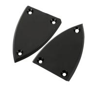 TEMPNAP Cubierta Negra Para Barra De Armadura De Guitarra Eléctrica, 2 Piezas, Placa De Cubierta Triangular De 3 Agujeros, Accesorio Para Reparación y Mantenimiento De Guitarra