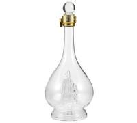 TEMPNAP Decantador de Whisky Creativo de Vidrio Borosilicato 500 Ml Diseño Elegante y Cómodo al Tacto Adecuado para Almacenar Licor y Jugos
