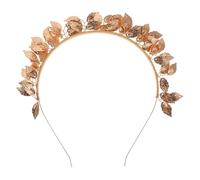 TEMPNAP Diadema de Novia Boda Tiara Barroca Dorada, Tocado Artesanal Hoja Vintage, Accesorio Ligero para Mujer, Adecuado para Fiestas, Bodas y Despedidas de Soltera