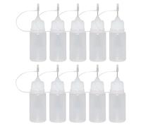 TEMPNAP Dispensadoras de Pegamento Aplicador de Punta de Aguja 15 Botellas de Plástico Blanco de 30 Ml para Manualidades y Reparaciones Domésticas