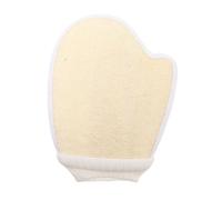 TEMPNAP Guante Exfoliante Corporal de Lufa Beige Doble Cara para Limpieza Profunda y Producción de Espuma, Adecuado para Baño y Cuidado Personal