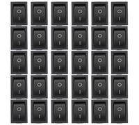 TEMPNAP Interruptor de Palanca Kcd1-101 Tipo Barco 2 Pines 250 V Ca 6 a Negro 35 Unidades para Encendido y Apagado Industrial en Electrodomésticos y Equipos Eléctricos