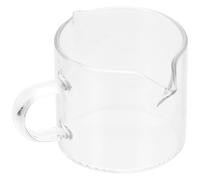 TEMPNAP Jarra de Leche Transparente de Vidrio de 75ml Doble Boquilla, Diseño Moderno y Resistente al Desgaste, Adecuado para Decoración de Mesa y Obsequio de Inauguración