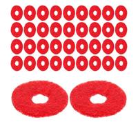 TEMPNAP Juego de 90 Almohadillas de Fieltro Rojo para Piano Arandelas de Nivelación Kit para Mantenimiento y Afinación en Talleres y Uso Doméstico