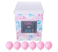 TEMPNAP Juego de Caja de Globos Materiales Resistentes y Seguros para Revelación de Género con Globos Rosados para Fiestas de Embarazo y Reuniones