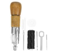 TEMPNAP Juego de Punzones para Cuero Herramientas de Costura Manual, Materiales de Madera y Metal, Kit Ligero para Personalizar Proyectos de Cuero Color Aleatorio