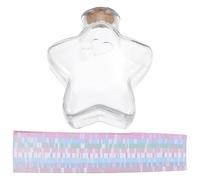 TEMPNAP Juego de Tiras de Papel para Origami Fácil de Transportar con Frasco de Vidrio en Forma de Figura Luminosa Adecuado para Adorno y Obsequio de Cumpleaños para Niñas