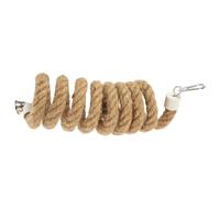 TEMPNAP Juguete para Loros Cuerda de Escalada de Cáñamo y Metal para Decoración del Hogar, Soporte Resistente para Perchas Que Enriquece la Inteligencia del Loro