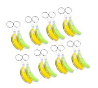 TEMPNAP Llavero Luz LED en Forma de Plátano, Colgante para Llaves Anilla de Plástico y Componentes Electrónicos, Adecuado para Caminar de Noche, Paquete de 16 Unidades Color Aleatorio