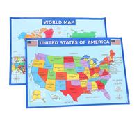 TEMPNAP Mapas del Mundo para Pared y Mapa Grande de América, Póster Laminado Antidesgaste, Adecuado para Centros Educativos y Dormitorios, Carteles de Geografía para Aprendizaje