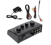 TEMPNAP Mezclador Color Negro de Karaoke Profesional con Cable Incluido con Doble Entrada de Micrófono, Suministro de Energía Estable y Mejora de Voz para Escenarios y Familias