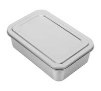 TEMPNAP Molde para Hornear Tiramisú de Acero Inoxidable de 2l con Tapa, Bandeja Gruesa para Hornear con Distribución Uniforme del Calor, Adecuado para Transportar y Preparar Postres