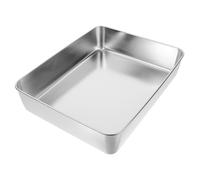 TEMPNAP Molde rectangular para hornear de acero inoxidable con función antiadherente, bandeja para repostería y pan, fácil de guardar, perfecta para horno y asado