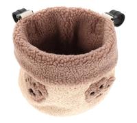 TEMPNAP Organizador de Pañales Colgante Bolsa de Cunas de Felpa Marrón para Mini Juguetes y Chupetes, Almacenamiento para Cuna y Viaje, para Ñiño