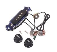 TEMPNAP Pastilla y Tornillos de Montaje Incluidos de Guitarra Acústica Azul con Resister de 5k Fácil de Instalar para Sonido Claro y Equilibrado para Guitarra de 4 Cuerdas