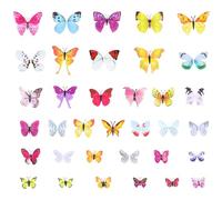 TEMPNAP Pegatinas de Pared 3d de Mariposas en Pvc, Adhesivos Duraderos Textura Excelente, 36 Piezas para Decoración Chic en Sala y Dormitorio Varios estilos