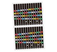 TEMPNAP Pegatinas Para Diapasón De Guitarra Pvc, 4 Piezas, Adecuado Para Principiantes y Niños, Calcomanías De Escala Para Practicar y Aprender a Tocar Guitarra