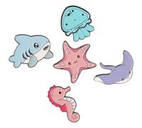 TEMPNAP Pin Decorativo de Animales Marinos 5 Piezas Broches Metálicos de Dibujos Animados para Ropa Casual y Fiesta