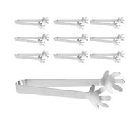TEMPNAP Pinzas para Alimentos de Acero Inoxidable Forma de Mano Divertida, 10 Piezas, Resistentes y Fáciles de Mantener para Cocina y Reuniones Pequeñas
