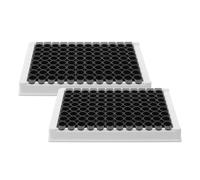 TEMPNAP Placa de Cultivo para Laboratorio de 96 Pocillos, Diseño Desmontable, Plástico Resistente Estabilidad Química Mejorada para Estudios de Cultivo Celular Tejidos, Paquete de 2