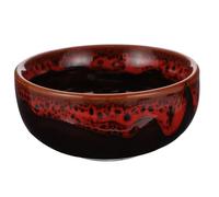 TEMPNAP Plato de Cerámica para Tinta de Caligrafía, Cuenco Pequeño para Pintura, Tintero Creativo Color Vino Tinto para Estudiantes y Uso Artístico en Papelería de Estudio