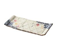 TEMPNAP Plato de Comida al Estilo Japonés Rectangular 25 CM en Cerámica Esmalte Moteado Azul Jade, para Servir Sashimi y Otros Alimentos en Uso Doméstico y Profesional