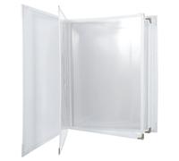 TEMPNAP Porta Menús Restaurante Blanco de Pu Diseño Elegante, Soporte para 6 Páginas A4 y Funda Flexible para Cartas de Vinos y Bebidas en Bistrós