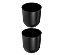 TEMPNAP Portacepillos de Plástico para Baño 2 Vasos Compactos Base Esférica para Limpieza de Inodoros en Oficinas y Hoteles