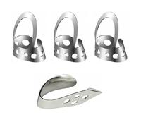 TEMPNAP Púas para Pulgar Ajustables de Acero Inoxidable para Ukelele, Banjo y Guitarra Acústica, 4 Unidades Metálicas Plateadas, Selección de Dedos para Músicos