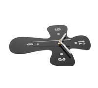 TEMPNAP Reloj de Pared Silencioso de Acrílico en Forma de Cruz Negra, Diseño Minimalista Moderno, Fácil de Visualizar para Habitación Infantil y Sala de Oración