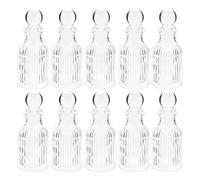 TEMPNAP Set de 12 Botellas de Bautismo Católicas Transparentes de 50 Ml, Frascos Rellenables para Agua y Perfume, Decorativas para Iglesia, Boda y Comunión, con Diseño Tipo Columna Romana