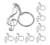 TEMPNAP Set de 8 Llaveros Colgantes Musicales de Metal Estilo Retro para Mochila y Accesorios, Obsequio para Estudiantes y Amantes Música