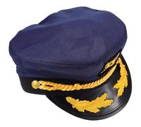 TEMPNAP Sombrero de Capitán de Barco Decorativo Azul Marino de Poliéster, Ligero y Cómodo para Fiestas y Celebraciones Familiares Amigos