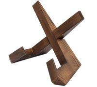 TEMPNAP Soporte para Libros de Recetas, Porta Recetas Práctico de Pino Carbón Café, Redondo, Estructura Estable, para Cocina y Oficina