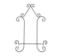 TEMPNAP Soporte para Platos Estante de Exhibición de Pared de Hierro, 41x25,5cm, Negro, Expositor de Platos, para Recetas y Tableros de Colección, Decoración de Pared para Sala