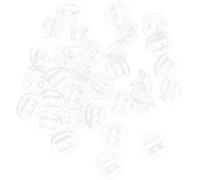 TEMPNAP Soporte para Tarjetas de Visita Transparente Base, Porta Tarjetas Verticales de Plástico 20 Mm Diámetro para Fichas 2 Mm Grosor, 100 Piezas para de Mesa y Oficina