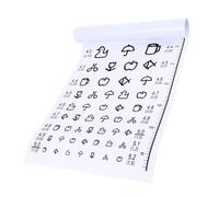 TEMPNAP Tabla Optométrica para Resistente al Agua de Pvc para Examen la Visión en Casa y Escuela Diseño Blanco para Medir Agudeza Visual