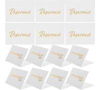 TEMPNAP Tarjetas Reservadas y Forma Tipo Tienda 50 de Papel Blanco Diseño Doble Cara Resistentes y Delicadas para Reservación de Mesa para Boda y Fiesta