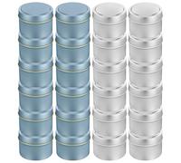 TEMPNAP Tarros de Metal Vacíos para Velas Tapas 24 Piezas 4 Oz para Hacer Velas Caseras y Aromaterapia DIY