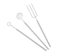 TEMPNAP Tenedores de Chocolate Accesorios Versátiles Juego de 3 de Acero Inoxidable Mango Ergonómico para Fondue en Cocina para Decorar Postres y Frutas