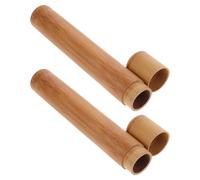 TEMPNAP Tubos de Bambú para Cigarros 2 Pcs, Estuche de Viaje Compacto y Hermético para Cigarros de 2 Cm Diámetro y 17 Cm Alto, Caja Humidor Portátil para Mantener Humedad Óptima,
