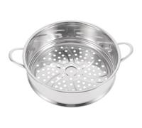 TEMPNAP Vaporera de Acero Inoxidable Doble Asa, Borde Sellado y Múltiples Orificios para Cocinar al Vapor en Cocina Doméstica o Restaurante