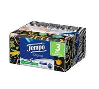 Tempo, Caja de pañuelos de papel, 3 cajas de 80 pañuelos desechables, 4 velos, Box Limited Edition firmada Marras, 4 gráficos surtidos, paquete reciclable