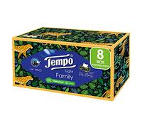 Tempo Caja de pañuelos de papel, 8 cajas x 120 pañuelos, 3 capas, biodegradables, Family Box El poder de la bondad