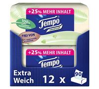 Tempo Caja de pañuelos natural & suave, 12 unidades