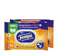 Tempo Calendula & Kamille - Toallitas húmedas (2 paquetes de 42 toallitas cada uno, 200 g)