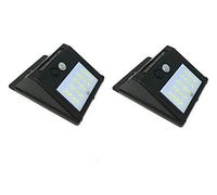 TEMPO DI SALDI 2 x Faro 20 LED con panel solar y sensor de movimiento foco crepuscular