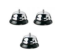 TEMPO DI SALDI 3 x Timbre De Mesa Pulido De Metal para Recepción Hotel Y Restaurante